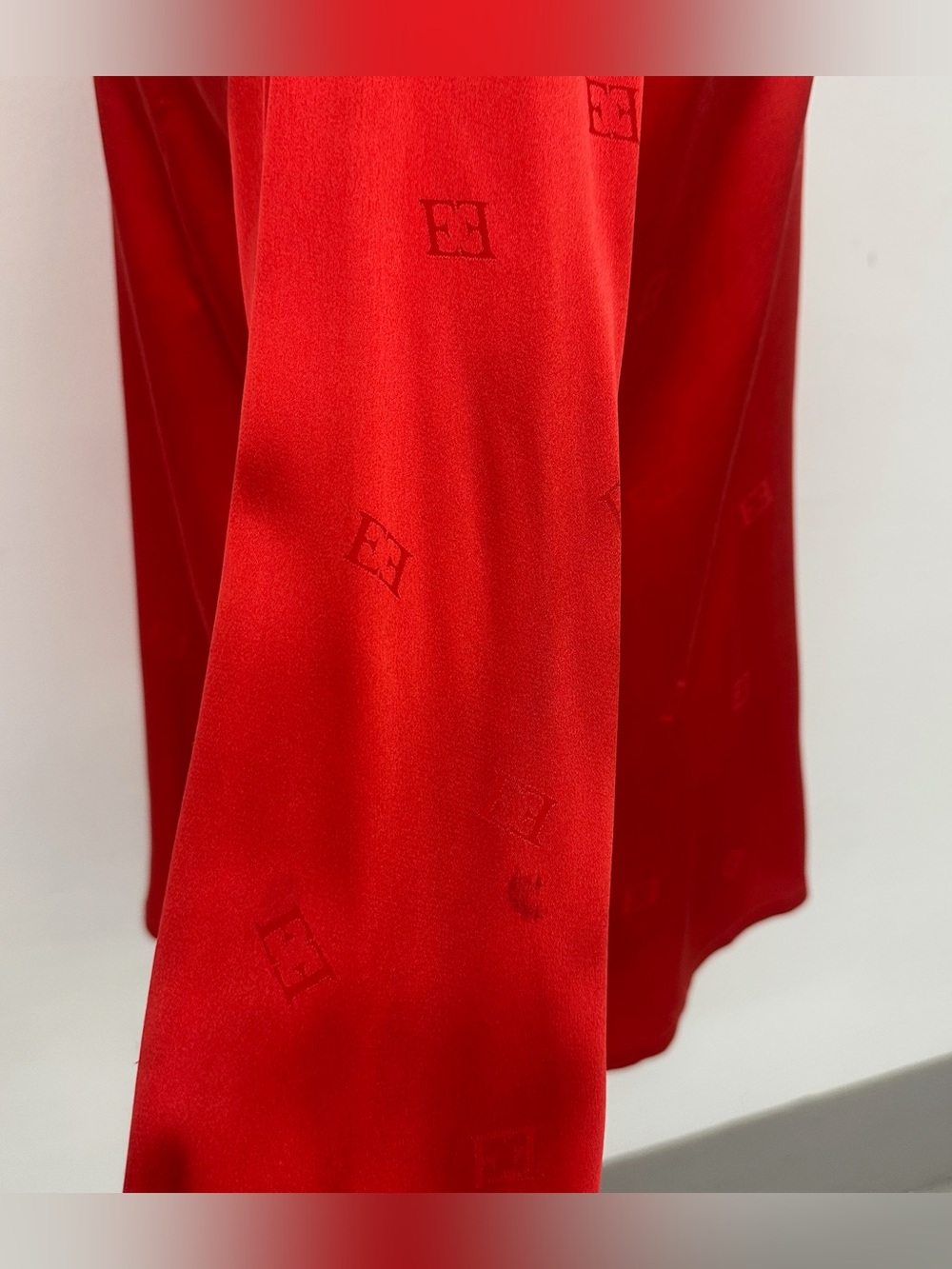 Escada vintage monogram silk jacquard satin button down top - Picture 5 of 11